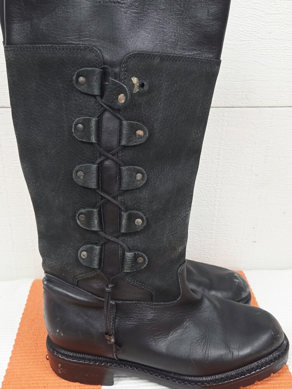 Blondo Canada wool lined Black Lace-Up Knee Boots 8 - Picture 8 of 13